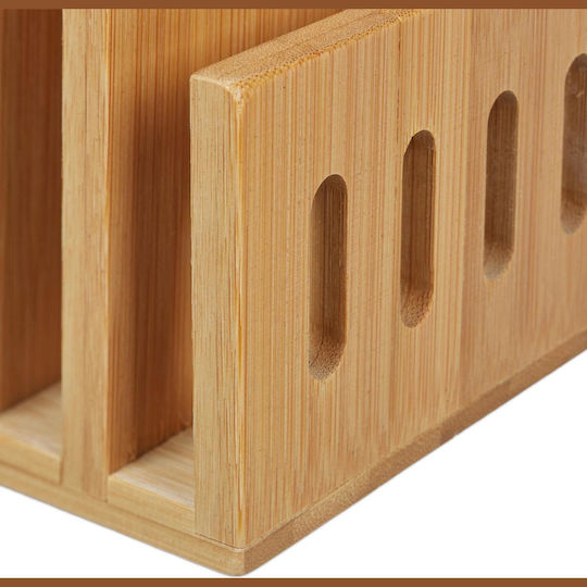 Relaxdays Document Holder 3 Positions Bamboo 13 X 18 X 8 Cm Natural 10031596