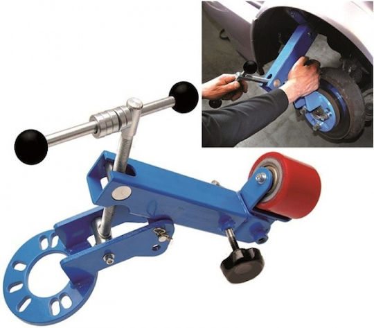 Dispozitiv Reparare Aripă Auto cu Braț Extensibil 2 Niveluri de Înclinare la Butuc Reglare Unghi 90 de Grade Albastru 65 X 26-29 Cm