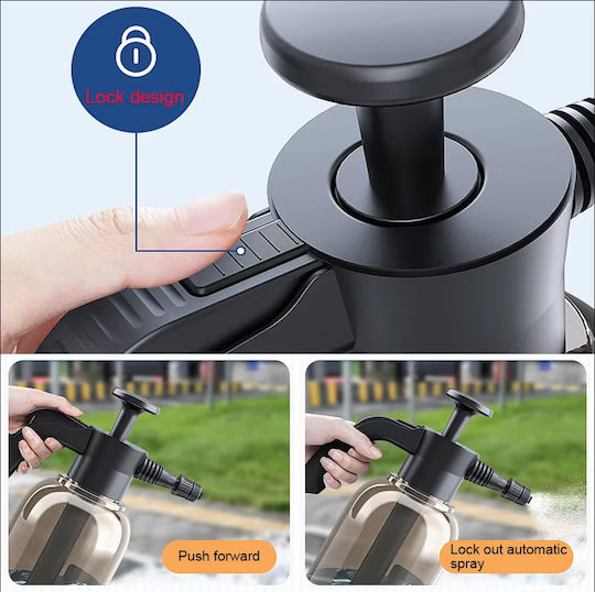 Pulverizator cu Presiune cu Capacitate de 2l în Culoare Neagră