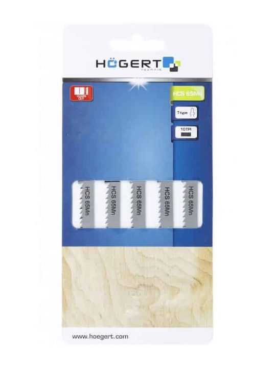 Set 5 Lame Pentru Fierăstrău Pendular Electrice Hogert 10tpi 100mm Ht6d666
