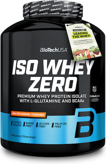 Biotech Usa Iso Whey Zero 1816g Black Bisquit & Katerelos Fitness Αθλητική Πετσέτα 100x50cm Red Black & Biotech Usa Wave Shaker 600ml Shocking Blue Custom Bundle