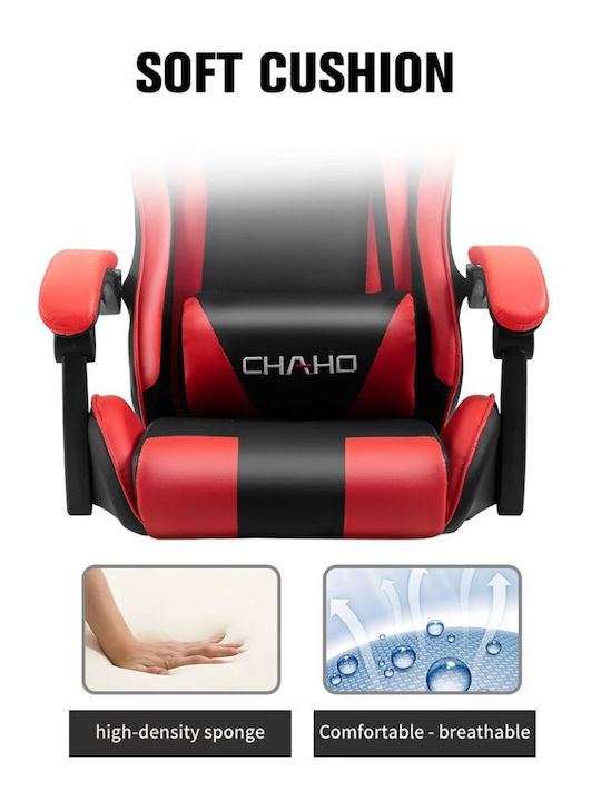 DreamHouse YT089 Gaming Chair Artificial Leather with RGB Lighting and Footstool Black