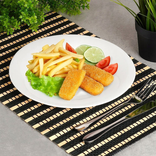 Vilde Vilde Servierplatten Und Schüsseln Flaches Glas Weiß 25.5cm 6 Stücke