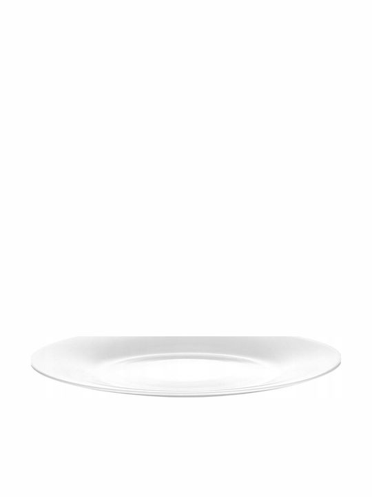 Vilde Farfurie Joasă Din Sticlă Albă 25.5cm 6 Bucăți