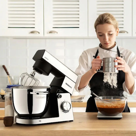 Webber Κουζινομηχανή 1500W με Ανοξείδωτο Κάδο 5.2lt Inox
