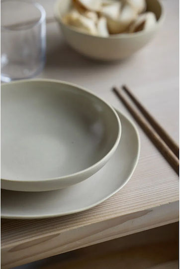 Villa Collection Shoku Servierplatte Wüste Keramik Beigeförmig 20cm