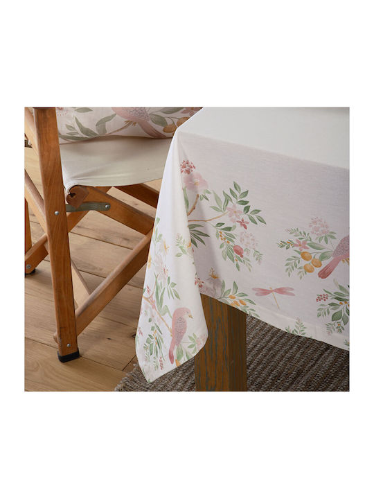 Nef-Nef Homeware Cotton Tablecloth Dreamel Ecru 140x180 cm