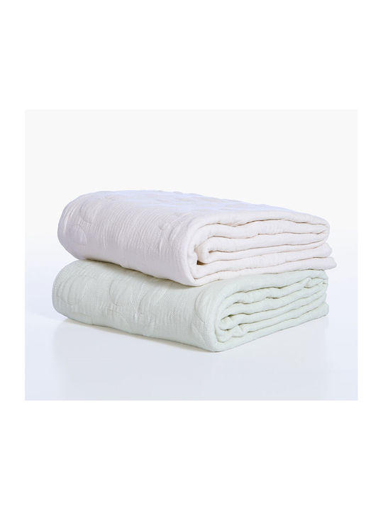 Nef-Nef Homeware Emily Κουβερλί Υπέρδιπλο Βαμβακερό Ecru 230x240cm