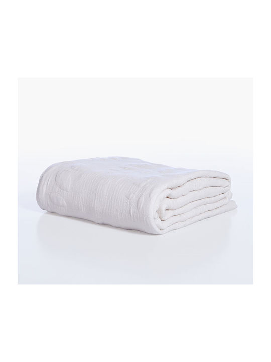 Nef-Nef Homeware Emily Κουβερλί Υπέρδιπλο Βαμβακερό Ecru 230x240cm