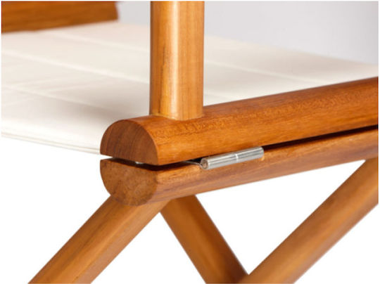Outdoor Chair Director Cream 52x48x90cm Outdoor Chair Director Cream 52x48x90cm