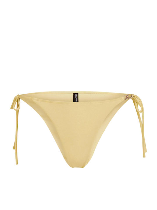 Bikini Bottoms Slip with Laces Yellow