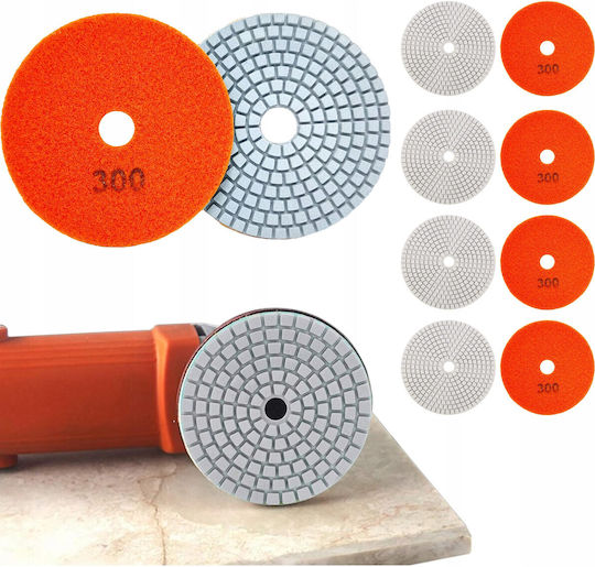 Set 10 Discuri De Șlefuire Diamantate Polizare Șlefuire Zola 80 Mm Diametru 300 Granulație Prindere Velcro Plăci Piatră Ceramică Marmură Plăci Acoperiș Teracotă Utilizare Uscată Umidă Porto