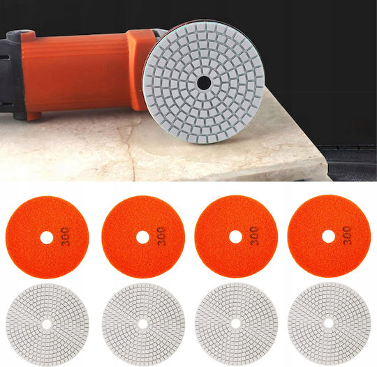 Set 10 Discuri De Șlefuire Diamantate Polizare Șlefuire Zola 80 Mm Diametru 300 Granulație Prindere Velcro Plăci Piatră Ceramică Marmură Plăci Acoperiș Teracotă Utilizare Uscată Umidă Porto
