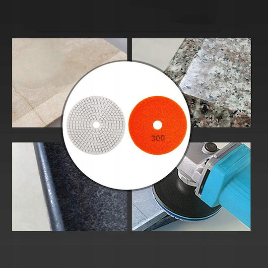 Set 10 Discuri De Șlefuire Diamantate Polizare Șlefuire Zola 80 Mm Diametru 300 Granulație Prindere Velcro Plăci Piatră Ceramică Marmură Plăci Acoperiș Teracotă Utilizare Uscată Umidă Porto