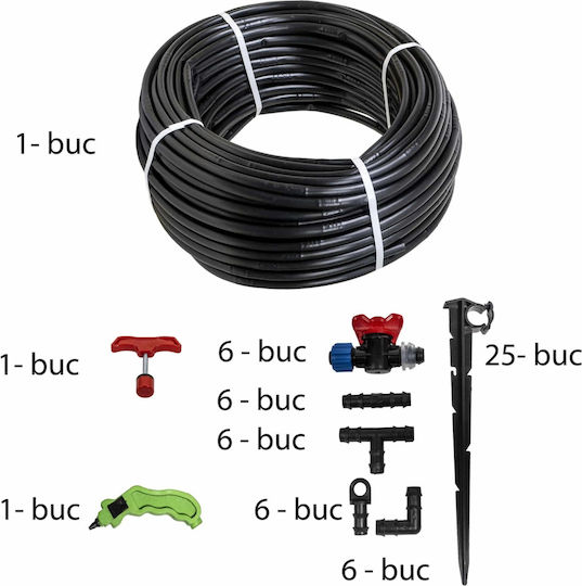 Irrigation Set + Drip Hose 16mm Distance Between Drippers 50 Cm 4l/h 100m Roll Set 30055