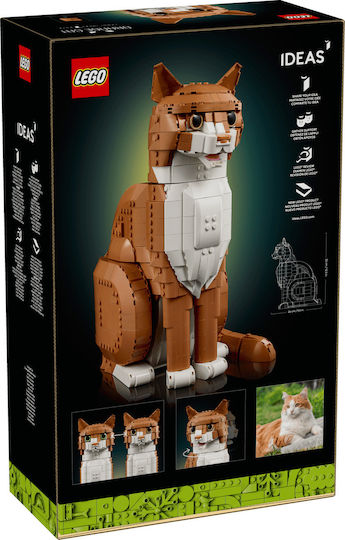 LEGO Ideas Pisică Portocalie pentru 18+ Ani 1755 Bucăți