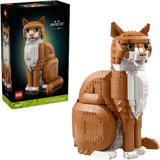 LEGO Ideas Pisică Portocalie pentru 18+ Ani 1755 Bucăți