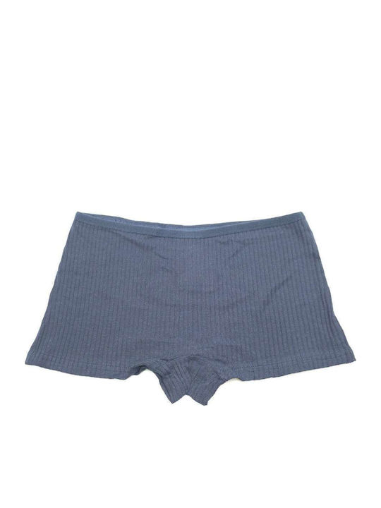 Damen-Slips Baumwolle Boxer Marineblau