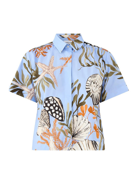 Short Sleeve Women's Shirt Light Blue