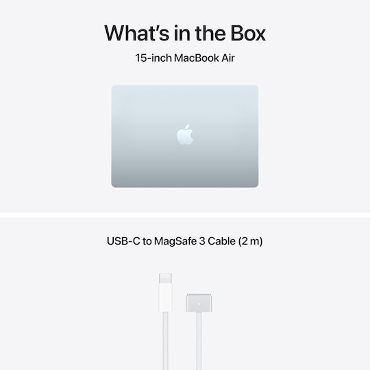 Apple MacBook Air 15.3" IPS Retina Display (M5-10-Core/16GB/512GB SSD/10-Core GPU) Sky Blue (UK Keyboard)