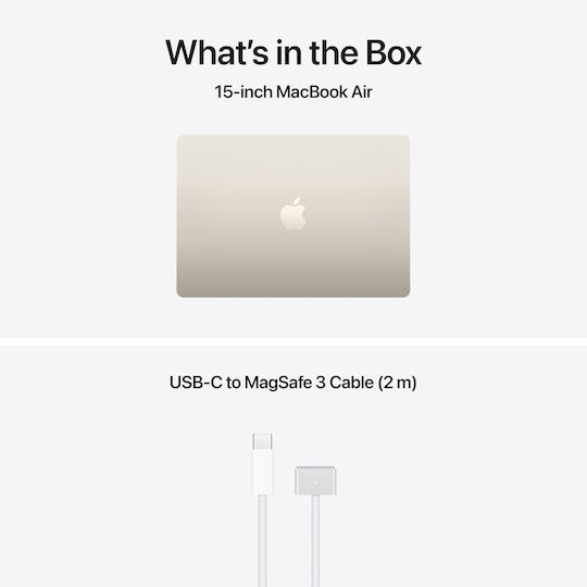 Apple MacBook Air 15.3" IPS Retina Display (M5-10-Core/16GB/512GB SSD/10-Core GPU) Starlight (UK Keyboard)