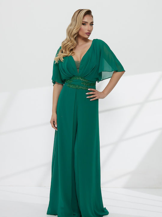 Airy Summer Maxi Dress for Wedding / Baptism Green