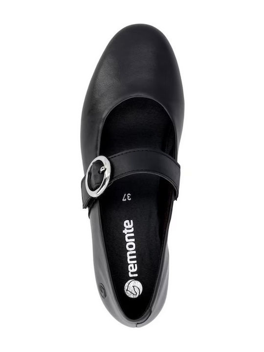Damen Ballerinas Aus Leder In Schwarz