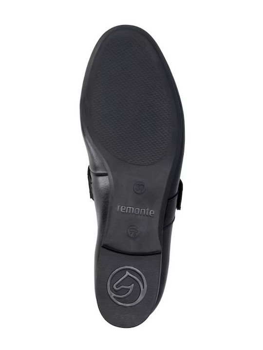 Damen Ballerinas Aus Leder In Schwarz