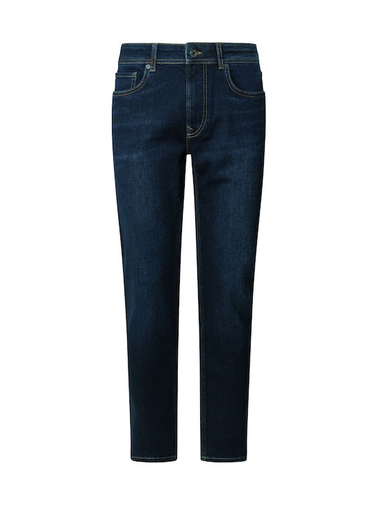 London Men's Jeans Pants with Slim Tapered Fit Blue