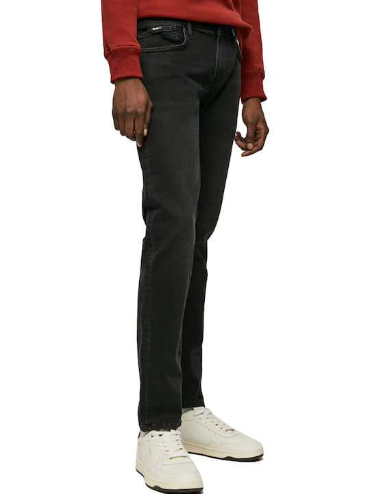 'hatch' Herren Jeanshose Elastisch mit Skinny Passform Schwarz