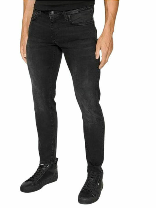 'hatch' Herren Jeanshose Elastisch mit Skinny Passform Schwarz