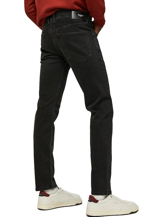 'hatch' Herren Jeanshose Elastisch mit Skinny Passform Schwarz