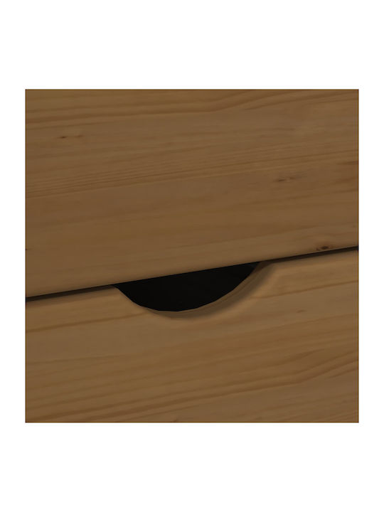 Bufet Dulap din Lemn Masiv cu Sertare Maro 63.5x39x65.5cm