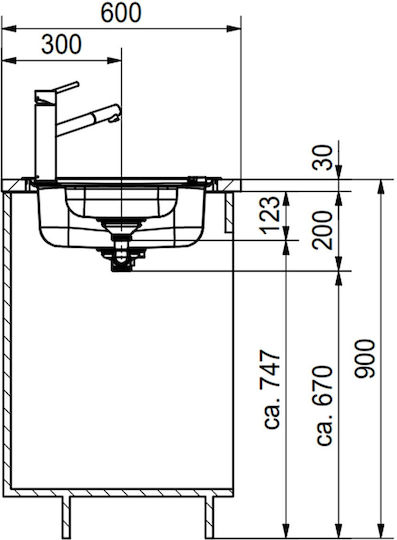 Franke Ένθετος Inox Μ100xΠ50cm Γκρι