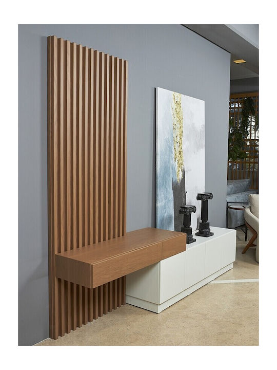 Dhome Flurmöbel & Aufbewahrung Light Walnut Länge 130 Breite 30 Höhe 50cm