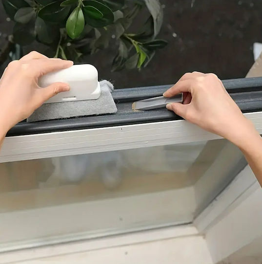 Brush Cleaning Window Frames Reusable 13.5x8.5x2 Cm Gray