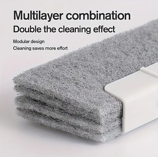 Brush Cleaning Window Frames Reusable 13.5x8.5x2 Cm Gray