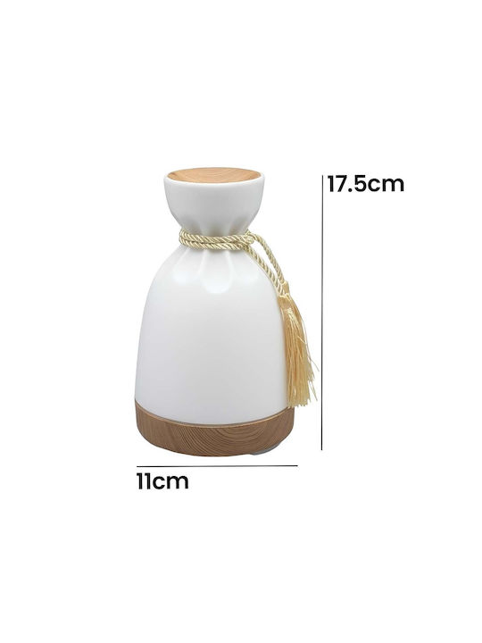 Avizar Elegantes Flaschendesign Aromatherapie-Diffusor Luftbefeuchter 200ml Weiß