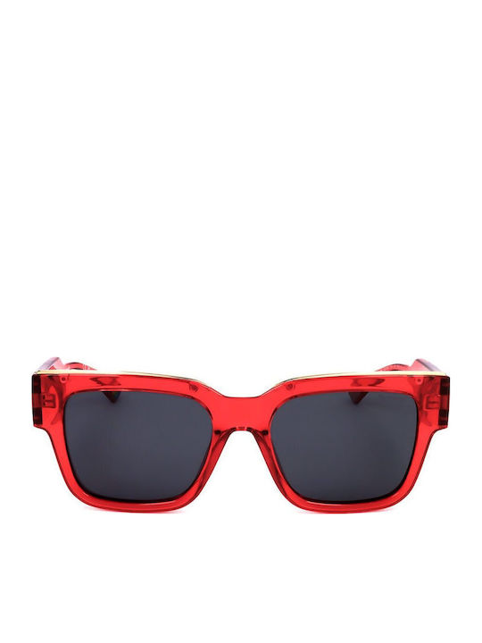 Polaroid Unisex Sunglasses with Red Plastic Frame and Gray Lens PLD6198/S XMC/C9
