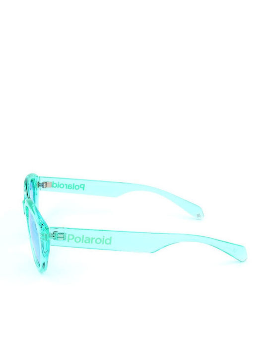 Polaroid Damen Sonnenbrille mit Türkis Kunststoff Gestell und Blau Polarisiert Linse PLD6051/G/S TUR/QU
