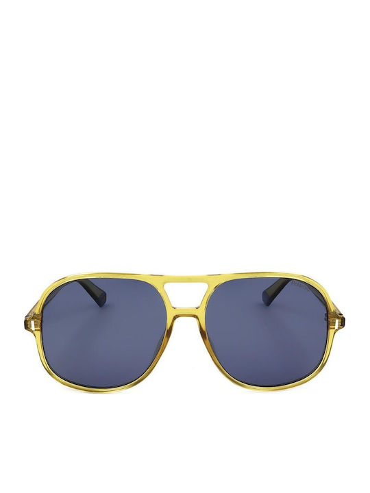 Polaroid Unisex Sonnenbrille mit Gelb Kunststoff Gestell und Blau Linse PLD6217/S 40G/Le
