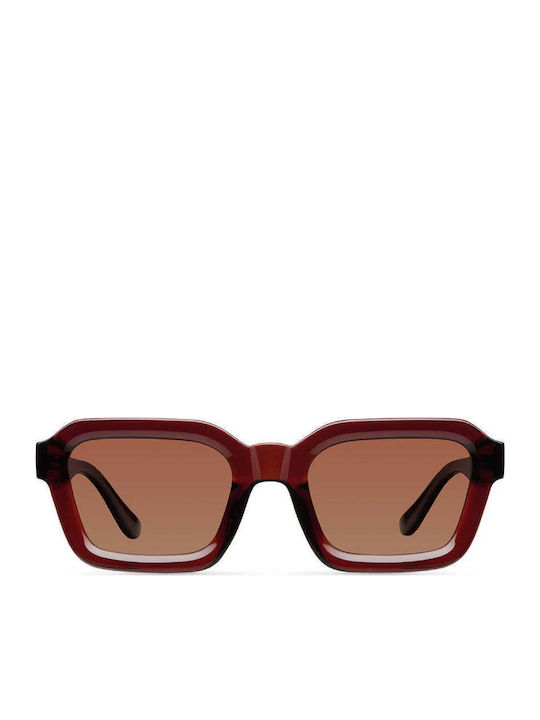Meller Unisex Sonnenbrillen mit Roter Rahmen und Roter Linse NAY3-MAROONGBROWN
