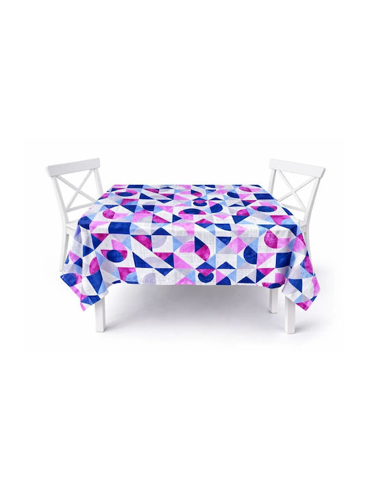 Pucioasa Față De Masă Bumbac Violet/Albastru 160x220 Cm