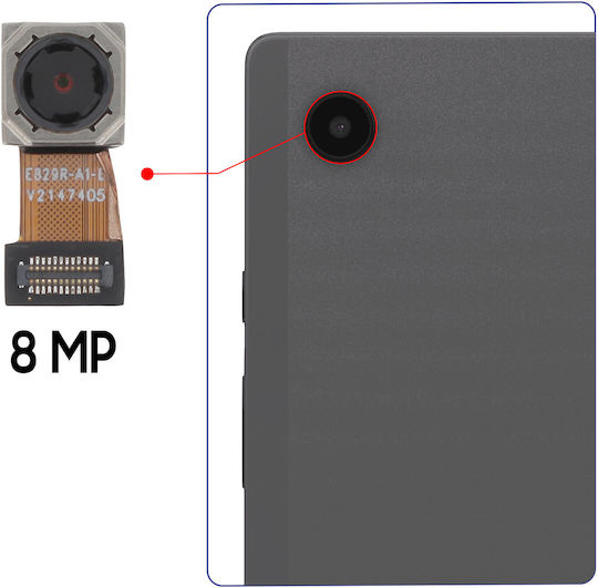Clappio Camera Din Spate Galaxy Tab A8 8mp Imagini Clare Precise Negru Argintiu