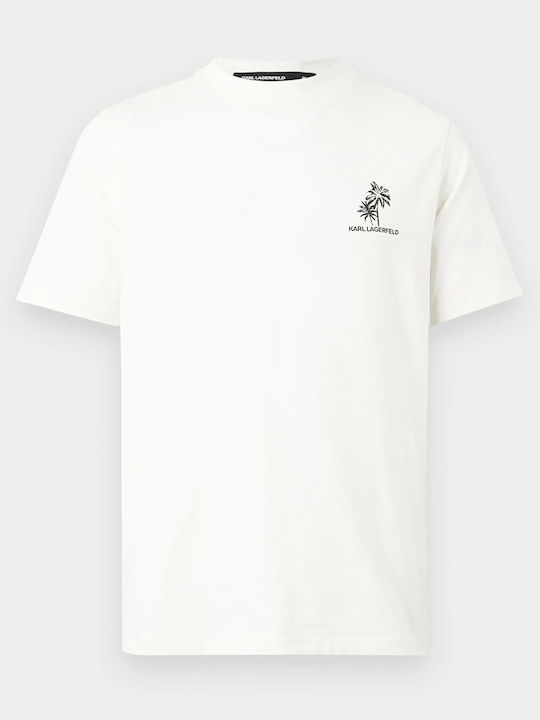 Karl Lagerfeld Crewneck T-shirt Ecru