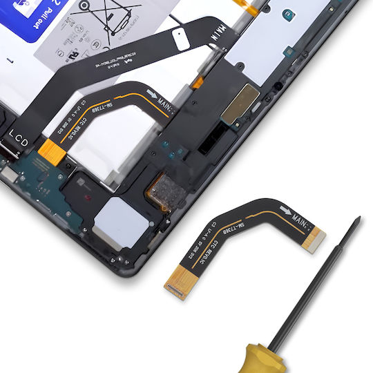 Clappio Гъвкав Кабел За Дънна Платка Samsung Galaxy Tab S9 FE+ Основен Конектор Черен