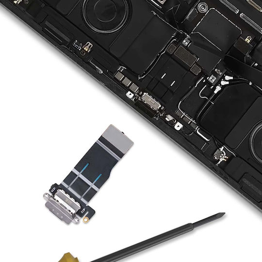 Clappio Charging Port Ipad Pro 13 2024 Usb-c Connector Repair Part Silver