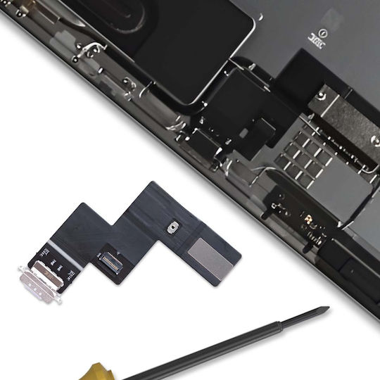 Clappio Charging Port Ipad Air 13 2024 Usb-c Connector Repair Part Grey