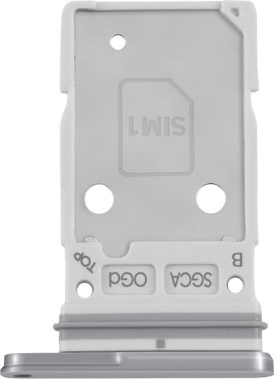 Clappio Заместителна Двойна Nano SIM База Galaxy S25 Fe Бяла
