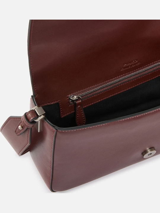 Classic Love Stoff Damen Schultertasche Burgundisch